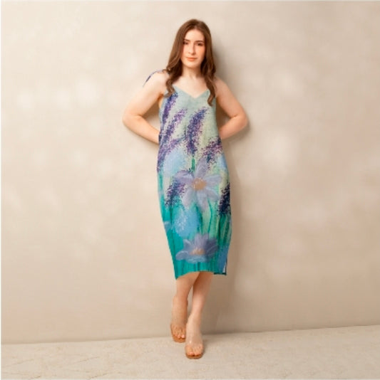Tie-strap midi dress